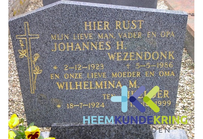 Grafstenen kerkhof Herwen Coll. HKR (24) J.H.Wezendonk & W.M. ten Eikelder